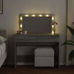 vidaXL Coiffeuse avec LED sonoma gris 100x40x120 cm