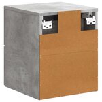 vidaXL Cabinet de chevet mural Gris béton 34 5 x 33 x 40 cm