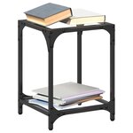 vidaXL Tables basses avec dessus en verre transparent 2 Pièces acier