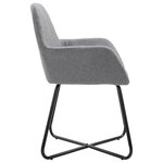vidaXL Chaises à manger lot de 4 gris clair tissu