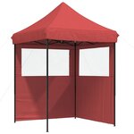vidaXL Tente de fête 200 x 200 x 306 cm Bordeaux Tissu Oxford