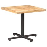 vidaXL Table de bistro Carrée 80x80x75 cm Bois de manguier brut
