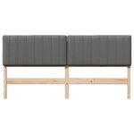 vidaXL Tête de lit capitonnée Marron et gris clair 180 cm Pin massif