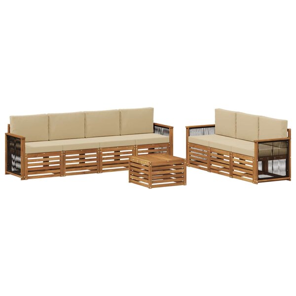 vidaXL Ensembles de canapés 8 pc Bois d'Acacia Massif