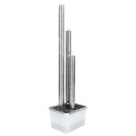 vidaXL Fontaine de jardin Argenté 48x34x153 cm Acier inoxydable
