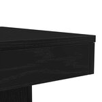 vidaXL Table basse avec lumières LED chêne noir 50x50x40 cm