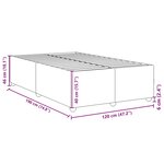 vidaXL Cadre de lit sans matelas crème 120x190 cm tissu