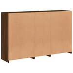 vidaXL Buffet avec lumières LED chêne marron 162x37x100 cm