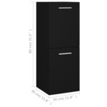 vidaXL Armoire de salle de bain Noir 30x30x80 cm Aggloméré