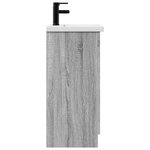 vidaXL Meuble de salle de bain avec évier Sonoma gris