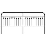 vidaXL Tête de lit métal noir 193 cm