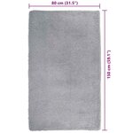vidaXL Tapis shaggy à poils longs NAVARRA gris argenté 80x150 cm