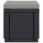 Keter Pouf de rangement Cube avec coussin Graphite