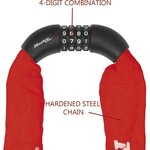 Chaîne antivol vélo à combinaison chaîne 90 cm - Rouge