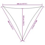 vidaXL Voile d'ombrage 160 g/m² Crème 4x4x4 m PEHD