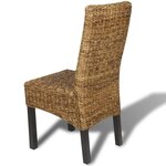 vidaXL Chaises à manger lot de 2 bois solide de manguier et abaca