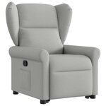 vidaXL Fauteuil inclinable gris nuage tissu