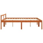 vidaXL Cadre de lit Cire marron 200 x 200 cm Bois de pin massif