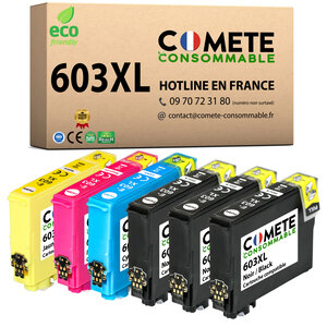 603XL - 6 cartouches compatibles pour Epson 603 XL - COMETE
