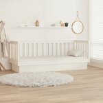 vidaXL Lit de jour sans matelas blanc 75x190 cm bois de pin massif
