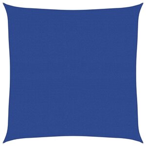vidaXL Voile d'ombrage 160 g/m² carré bleu 7x7 m PEHD