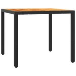 vidaXL Ensemble de bistro 3 Pièces avec coussins noir résine tressée