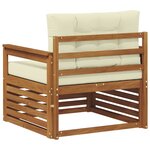 vidaXL Canapé d’extérieur Bois d'acacia massif et polyester