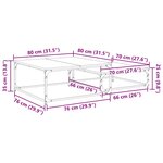 vidaXL Table basse 2 Pièces Bois Ancien Bois d'ingénierie