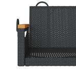 vidaXL Balancelle noir 109x62x40 cm résine tressée