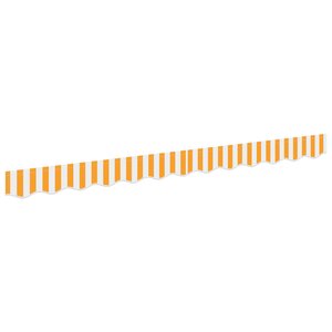 vidaXL Valance de store pour cadre de 2 5 m Jaune et Blanc 2 3x0 2 m