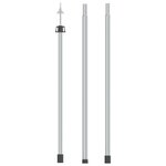 vidaXL Mât de bâche télescopique avec longueur de 102-260 cm Aluminium