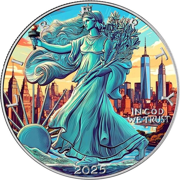 Pièce de monnaie en Argent 1 Dollar g 31.1 (1 oz) Millésime 2025 STATUE OF LIBERTY