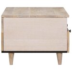 vidaXL Table basse Blanc 80 x 54 x 40 cm bois de manguier massif