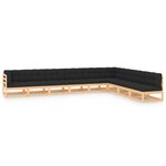 vidaXL Salon de jardin 9 Pièces avec coussins anthracite Pin massif