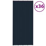 vidaXL Panneaux de toiture 36 Pièces Acier galvanisé Anthracite 100x45 cm