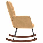 vidaXL Chaise à bascule Marron Velours