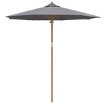 vidaXL Parasol de jardin Gris foncé 240 x 240 x 260 cm Bambou