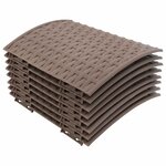 vidaXL Jupe de sapin de Noël marron Ø65x23 cm plastique