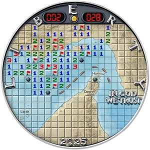 Pièce de monnaie en Argent 1 Dollar g 31.1 (1 oz) Millésime 2025 MINESWEEPER