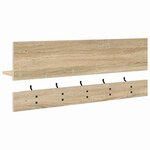 vidaXL Porte-manteau mural avec étagère Chêne Sonoma 90 x 15 x 36 cm