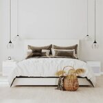 vidaXL Table de chevet 2 Pièces avec tiroir Blanc