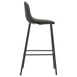 vidaXL Ensemble de bar 3 Pièces Tissu Gris foncé