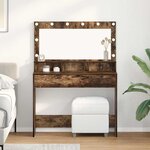 vidaXL Coiffeuse Chêne fumé 100 x 41 x 135 cm Bois d'ingénierie