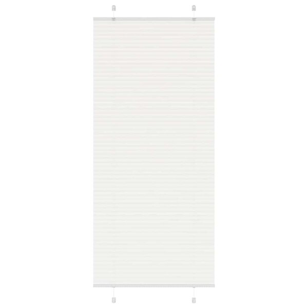 vidaXL Store plissé blanc 95x200 cm largeur du tissu 94 4 cm polyester