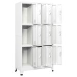 vidaXL Armoire à casier avec 9 compartiments Acier 90x45x180 cm Gris
