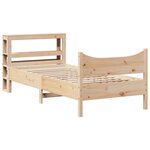 vidaXL Cadre de lit avec tête de lit 90x200 cm bois de pin massif