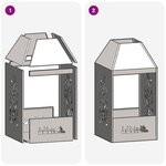 vidaXL Braise Noir 50 x 50 x 100 cm Acier laminé à froid