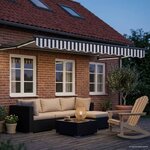 vidaXL Store rétractable manuel avec LEDs 3 x 2 5 m