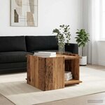 vidaXL Table basse Bois ancien 50 5 x 50 x 33 cm Bois d'ingénierie