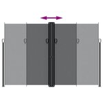 vidaXL Auvent latéral rétractable noir 220x600 cm